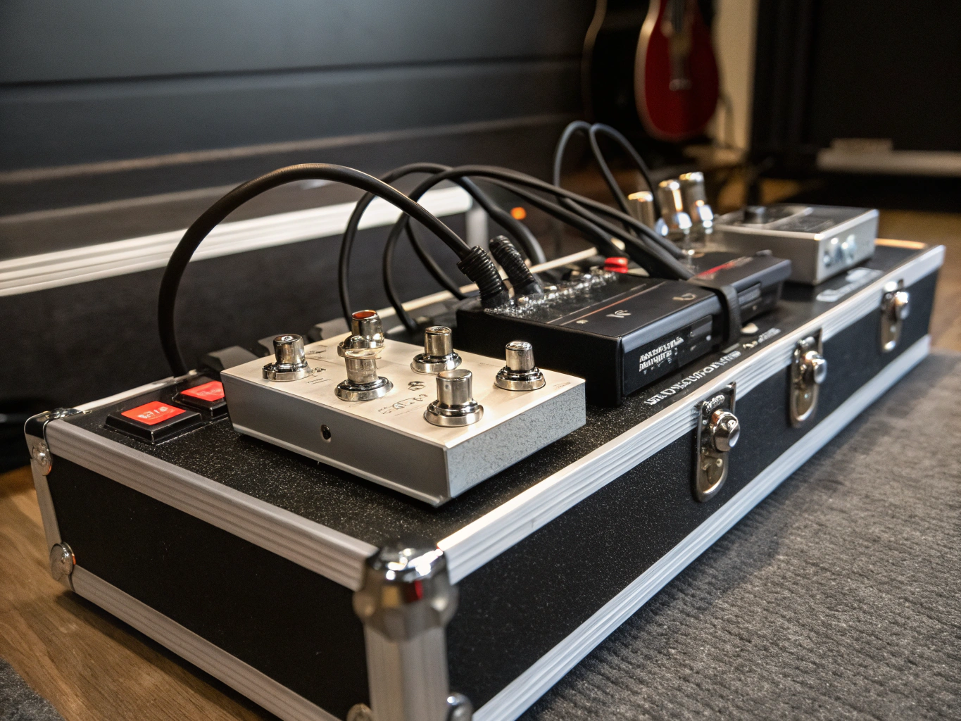 Custom guitar pedalboard